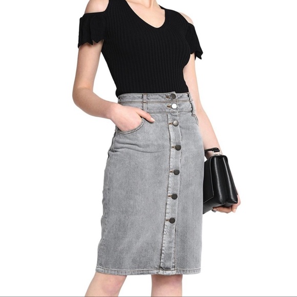 Authentic Maje denim gray skirt in size XS - Picture 3 of 12